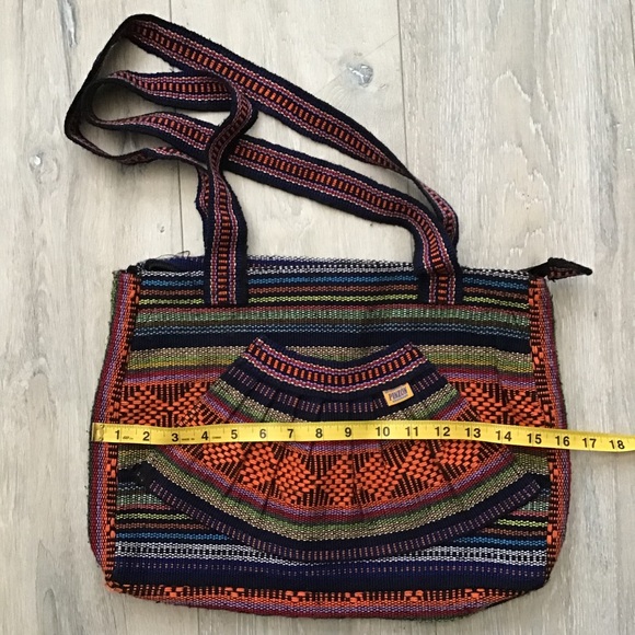 Mexican Woven Shoulder Bag imported from Mexico - Picture 6 of 9